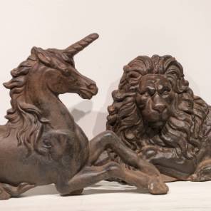 Wrought Iron Lion & Unicorn